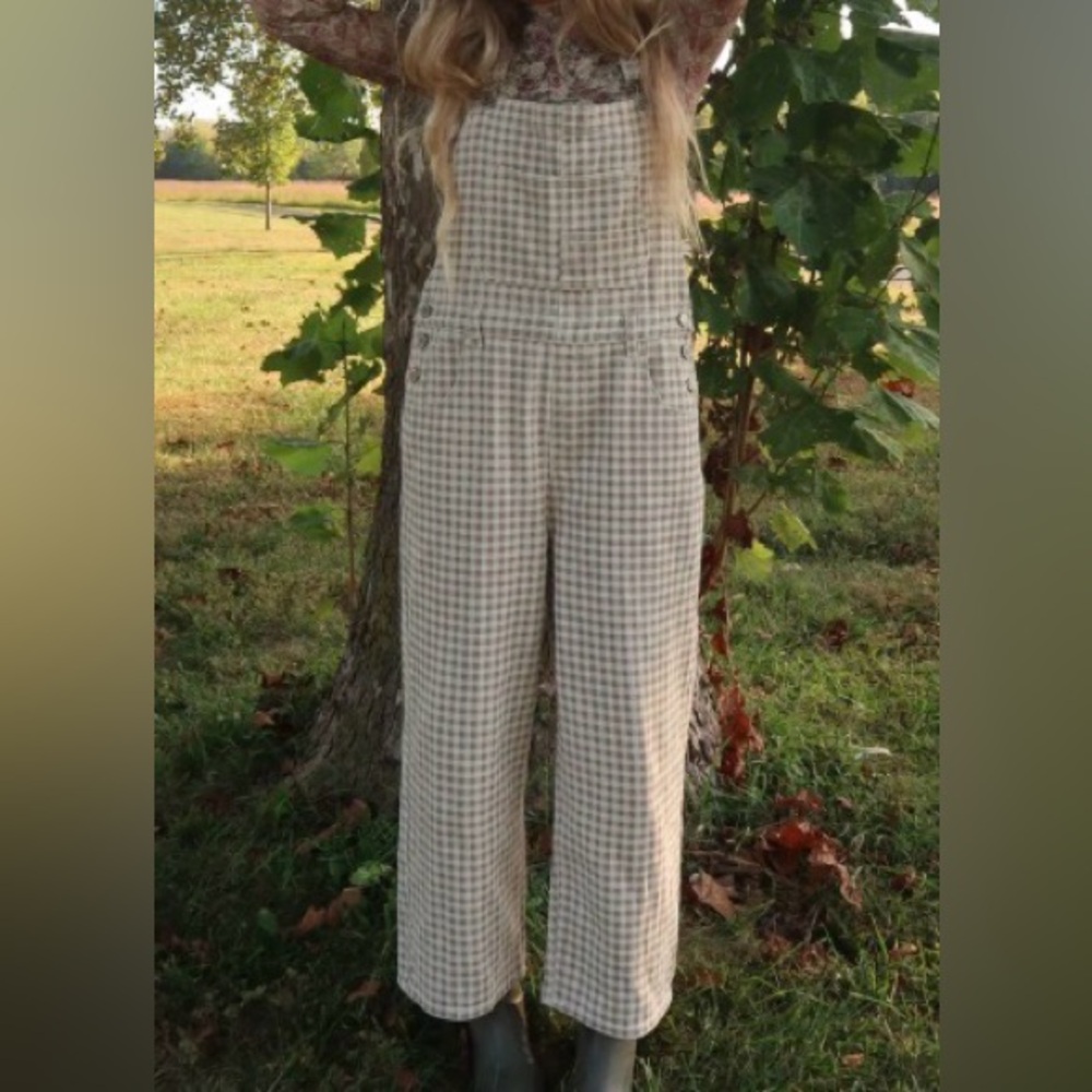 Gingham Overalls